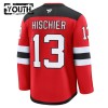 Børn NHL New Jersey Devils Trøje 2024-25 Fanatics Premium Nico Hischier Rød Hjemme